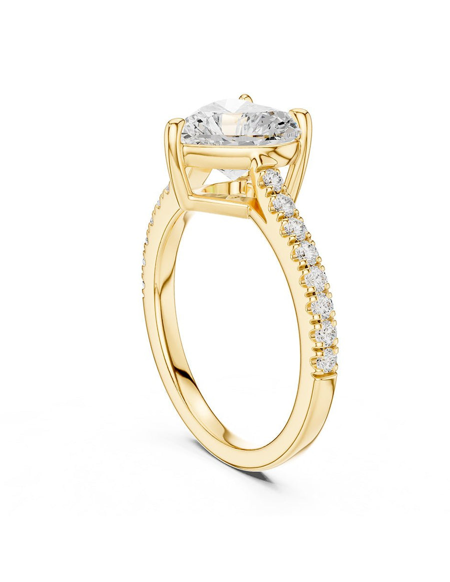 Anillo de compromiso - piedras laterales - AMORE137-HE-LG