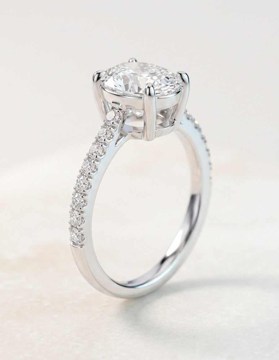 Montura para personalizar - piedras Laterales - AMORE137-OV