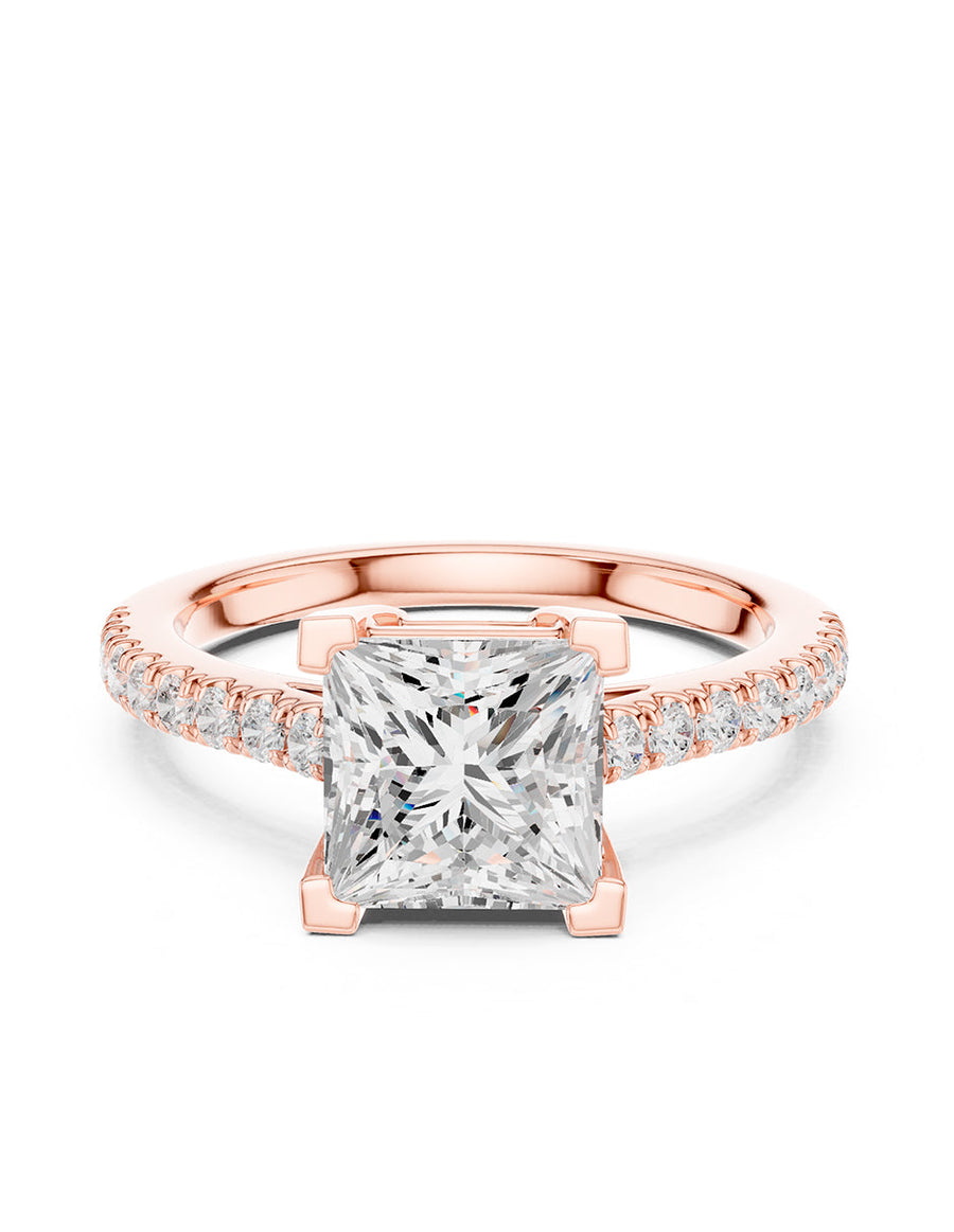 Montura para personalizar - piedras Laterales - AMORE137-PR