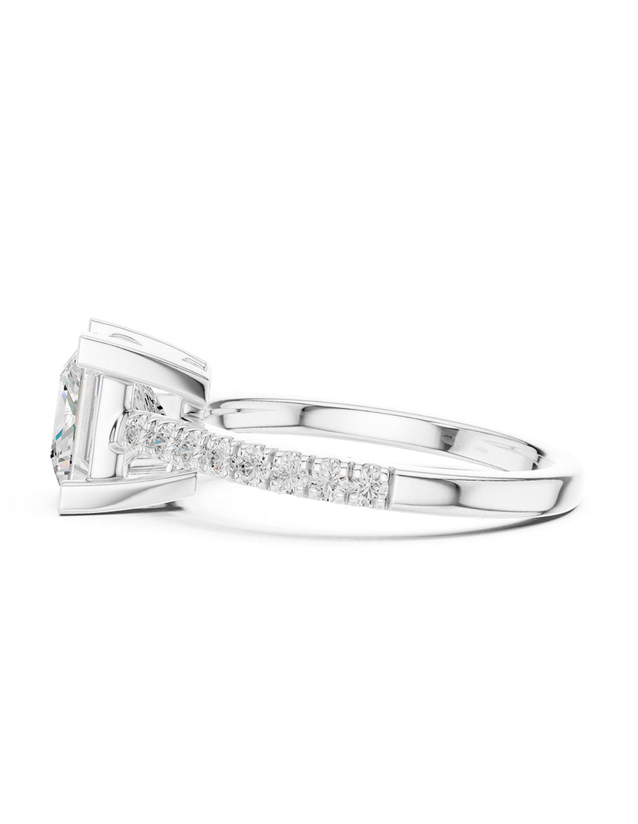 Anillo de compromiso - piedras laterales - AMORE137-PR-LG