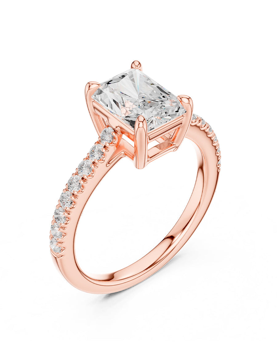Montura para personalizar - piedras Laterales - AMORE137-RA