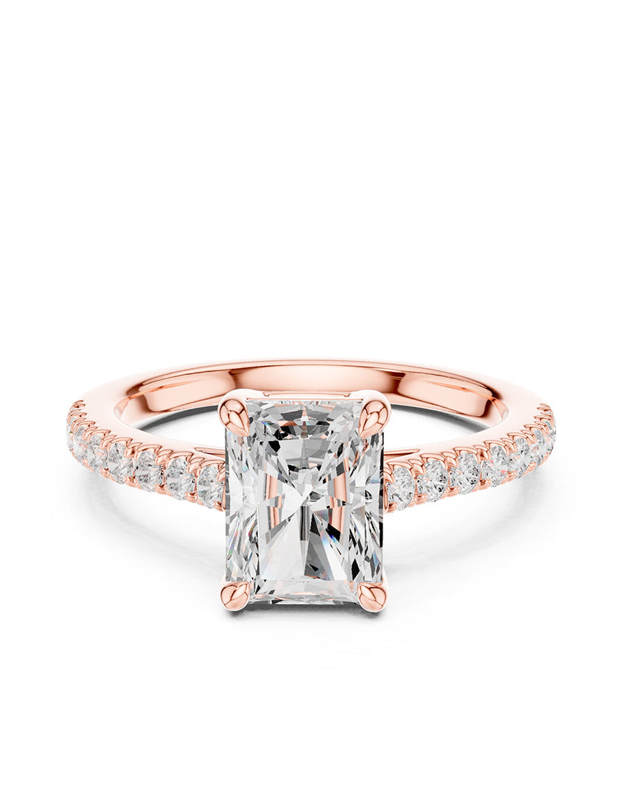 Montura para personalizar - piedras Laterales - AMORE137-RA