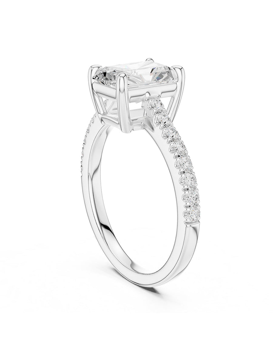 Anillo de compromiso - piedras laterales - AMORE137-RA-LG