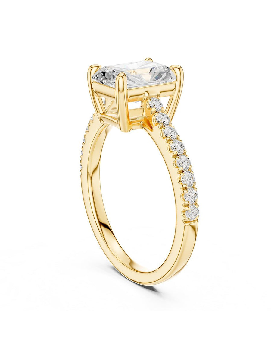 Anillo de compromiso - piedras laterales - AMORE137-RA-LG