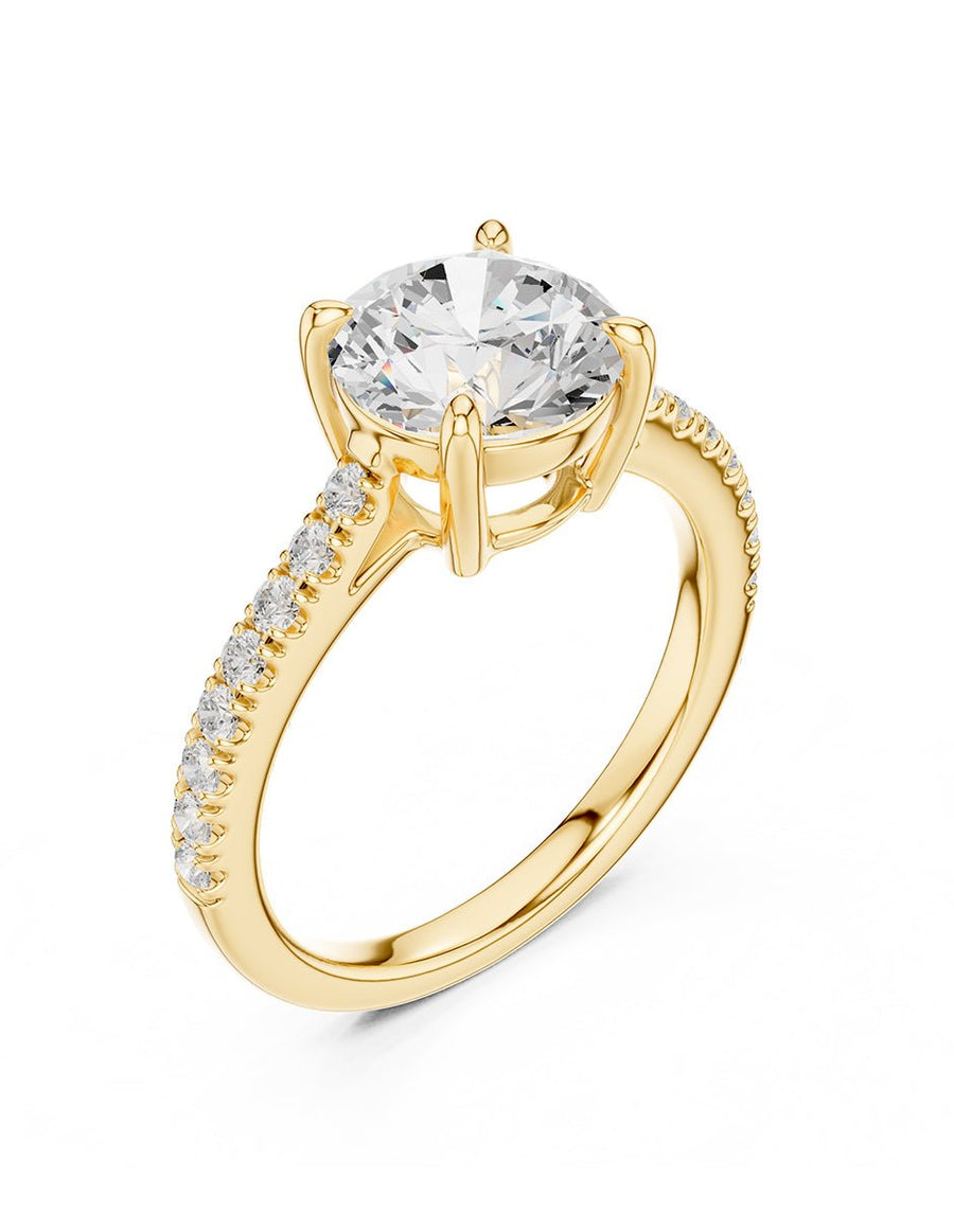Anillo de compromiso - piedras laterales - AMORE137-RD-LG