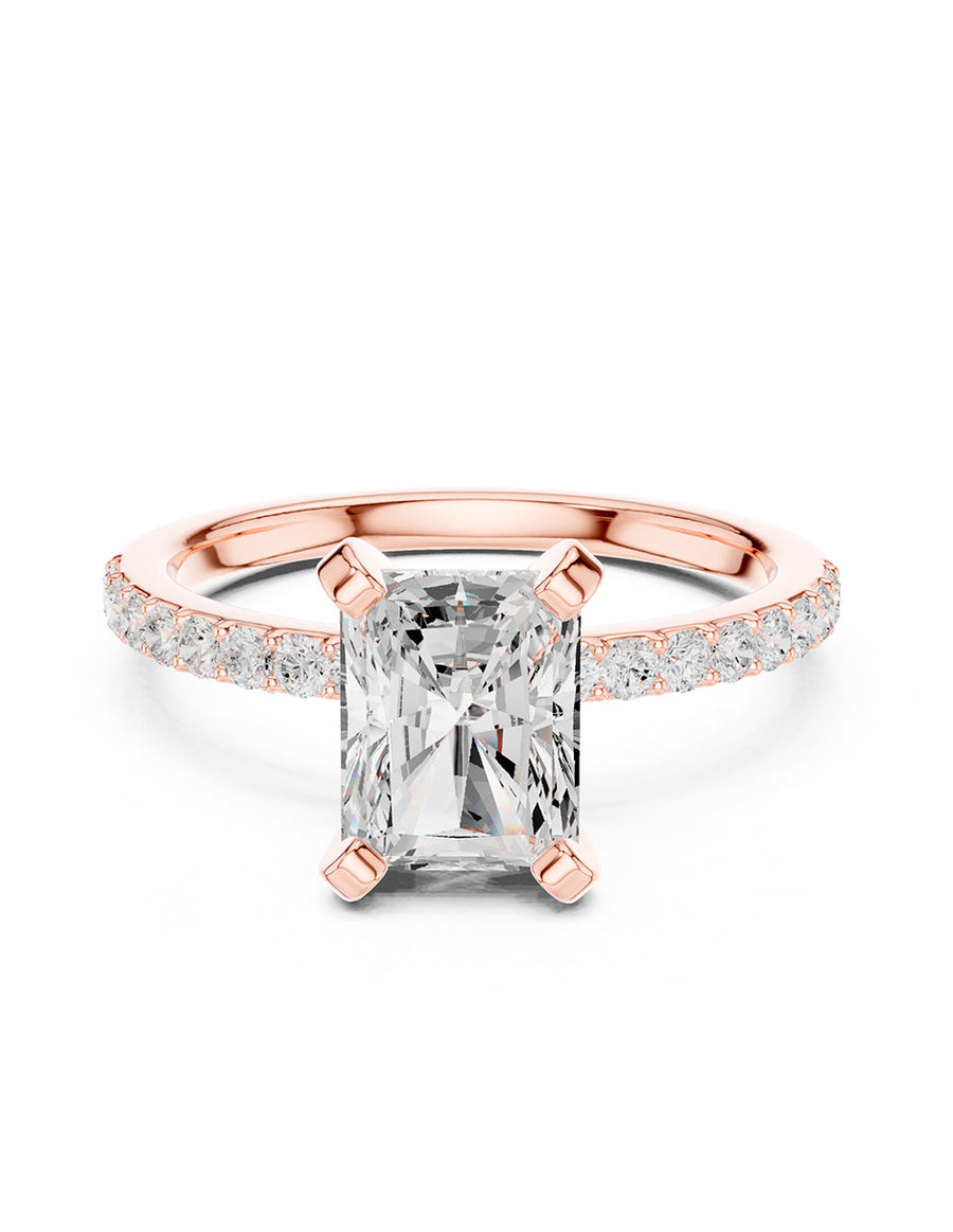 Montura para personalizar - piedras Laterales - AMORE138-RA