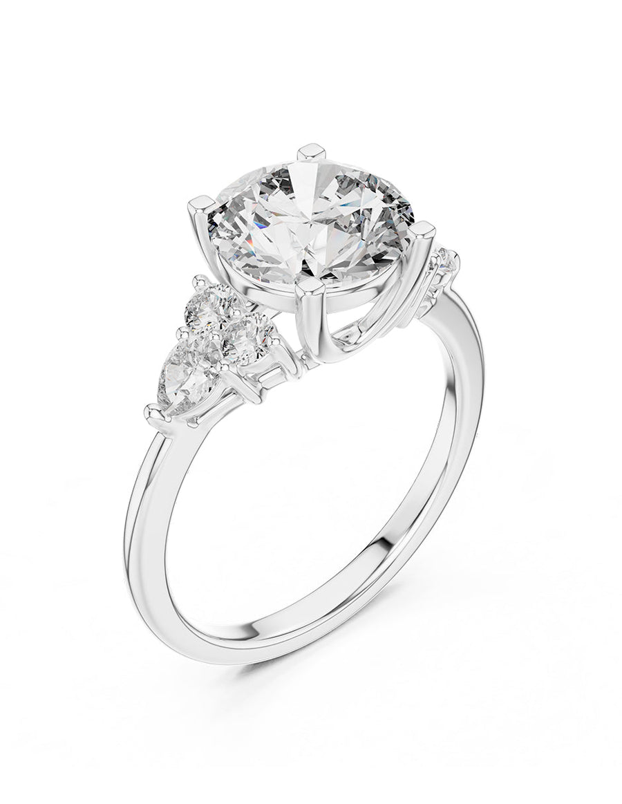Montura para personalizar - piedras Laterales - AMORE146-RD