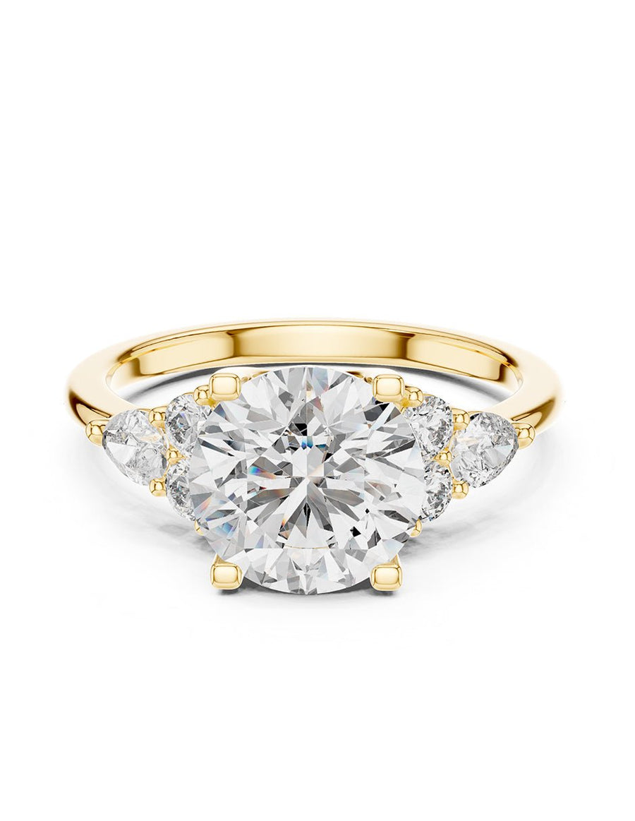 Anillo de compromiso - piedras laterales - AMORE146-RD-LG