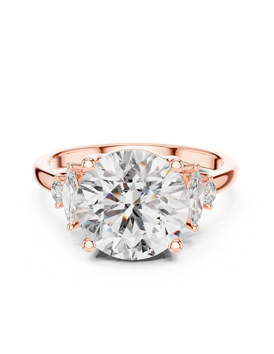 Anillo de compromiso - piedras laterales - AMORE147-RD-LG