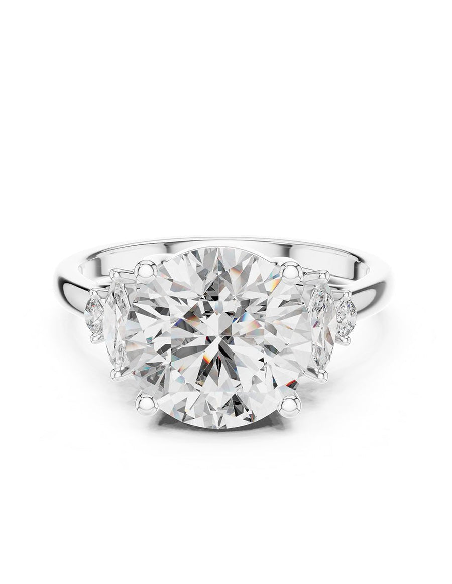 Anillo de compromiso - piedras laterales - AMORE147-RD-LG