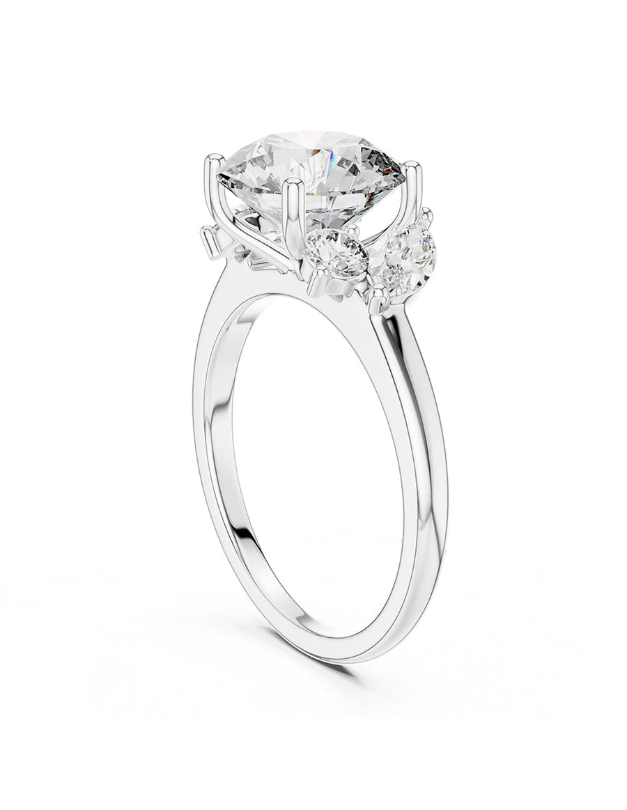 Montura para personalizar - piedras Laterales - AMORE148-RD