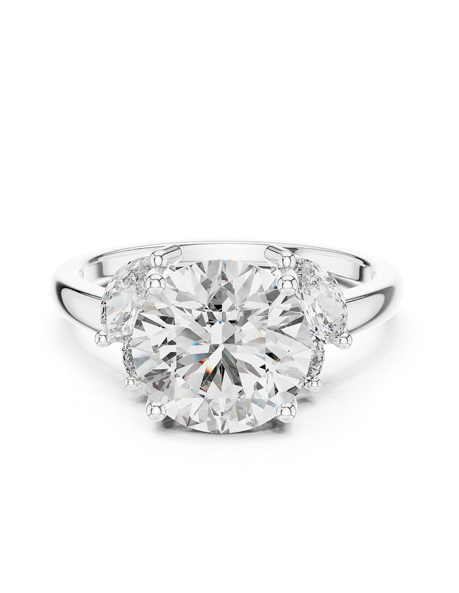 Anillo de compromiso - piedras laterales - AMORE148-RD-LG