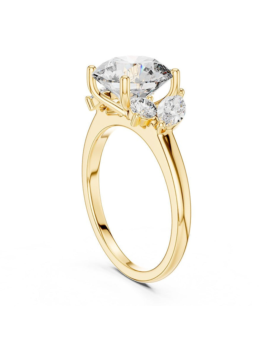 Anillo de compromiso - piedras laterales - AMORE148-RD-LG