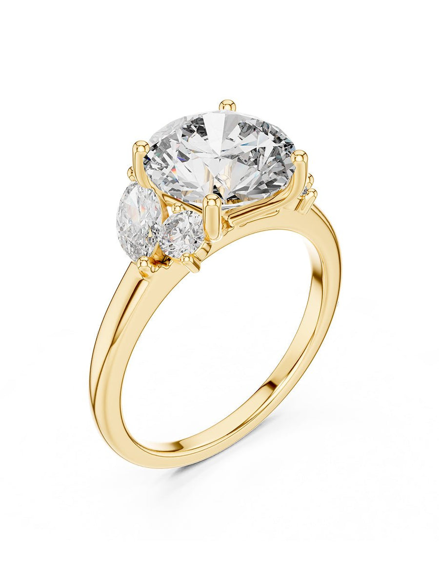 Anillo de compromiso - piedras laterales - AMORE148-RD-LG