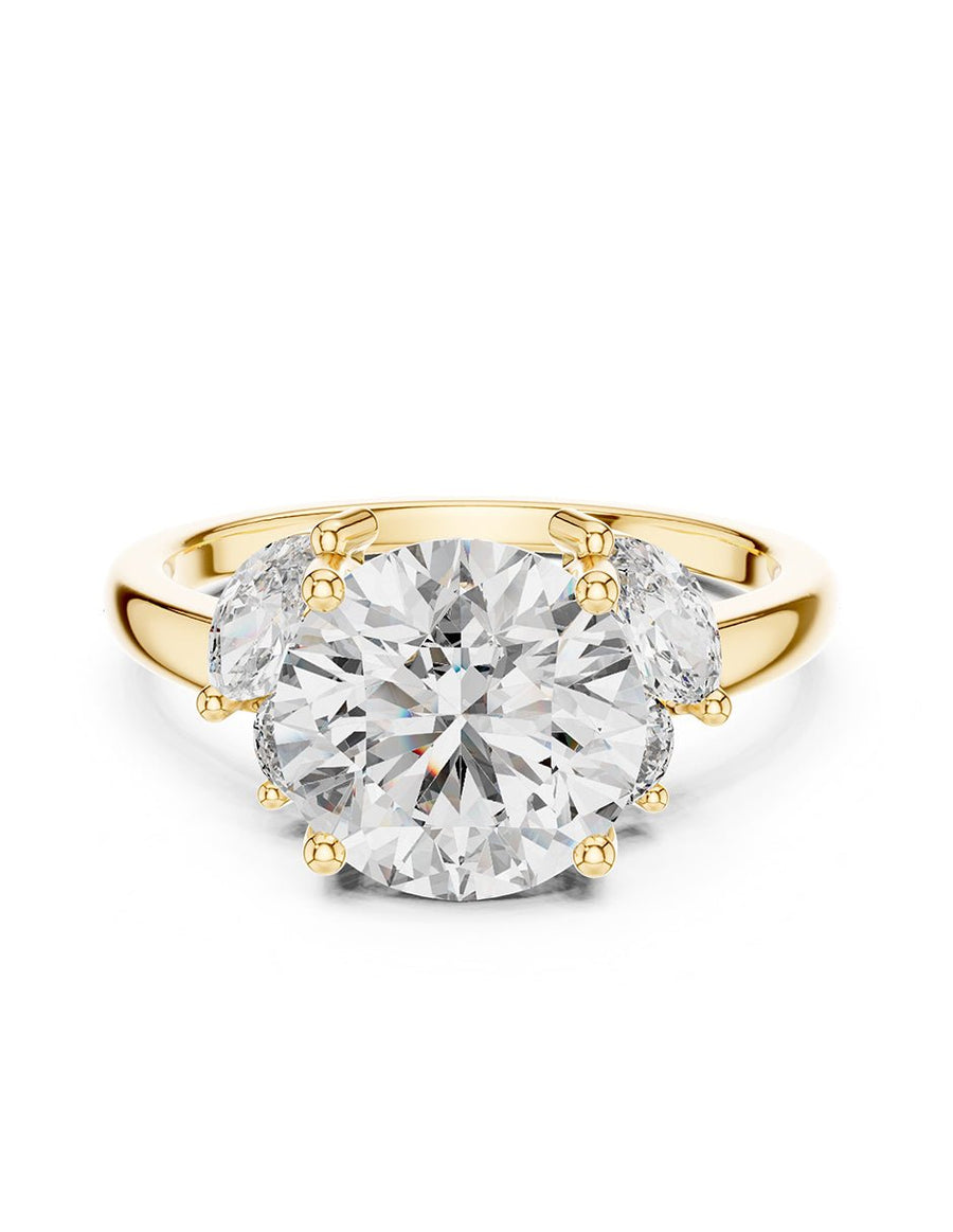 Anillo de compromiso - piedras laterales - AMORE148-RD-LG