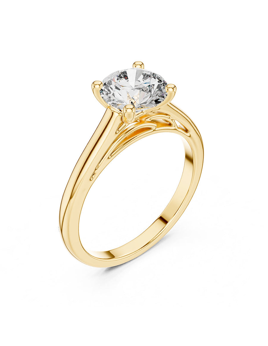 Anillo de Compromiso - solitario - AMORE15-RD-CZ