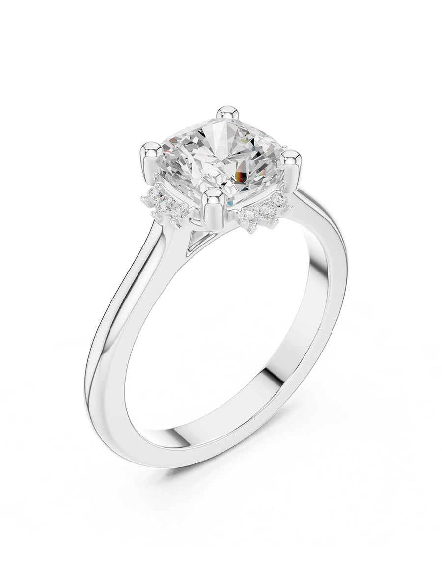 Anillo de compromiso - piedras laterales - AMORE150-CU-LG