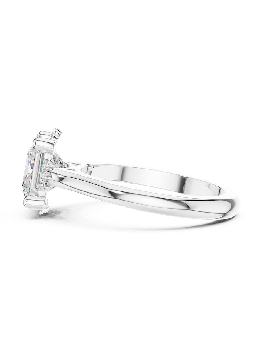 Anillo de compromiso - piedras laterales - AMORE150-PR-LG