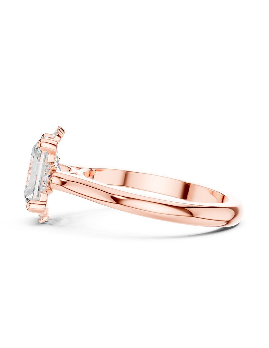 Anillo de compromiso - piedras laterales - AMORE150-RA-LG