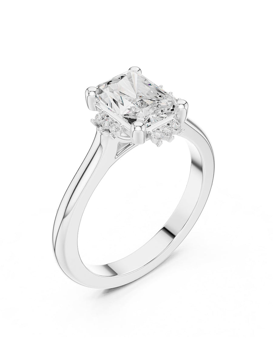 Anillo de compromiso - piedras laterales - AMORE150-RA-LG