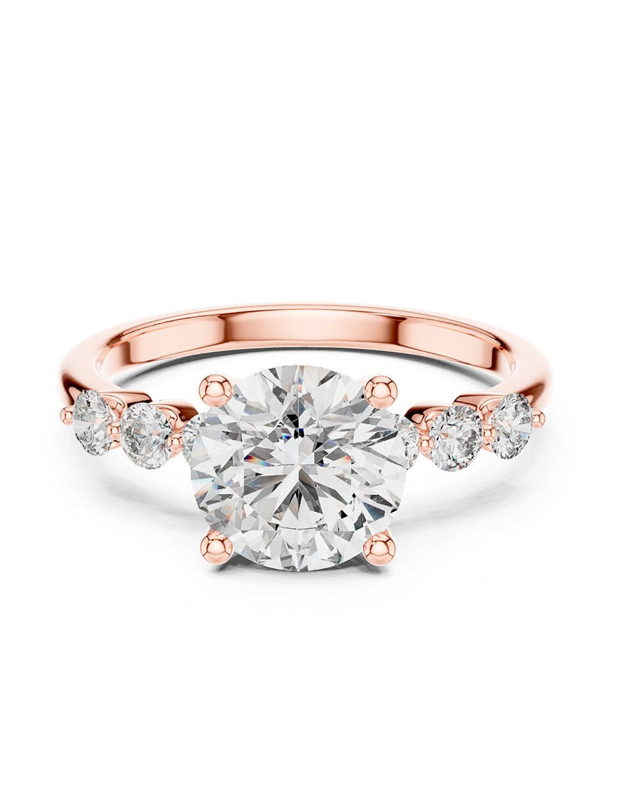 Anillo de compromiso - piedras laterales - AMORE151-RD-LG