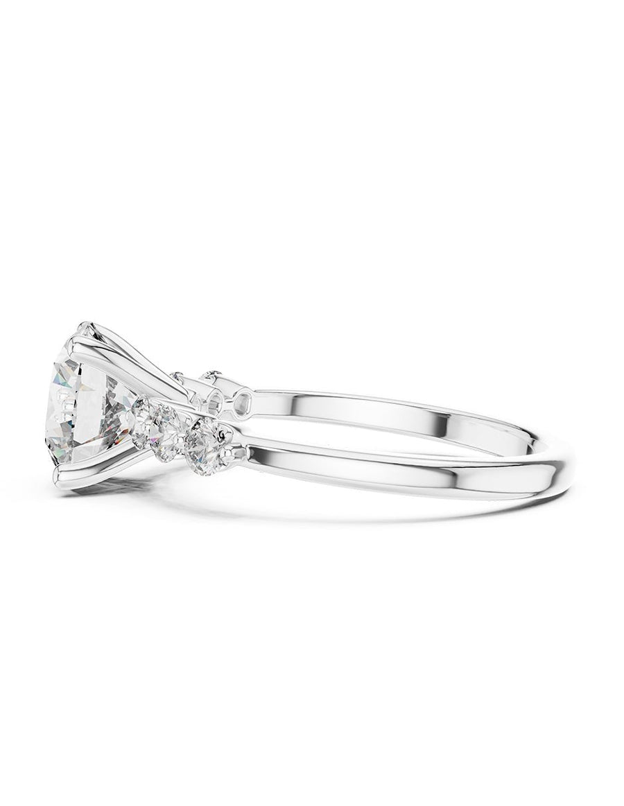 Anillo de compromiso - piedras laterales - AMORE151-RD-LG