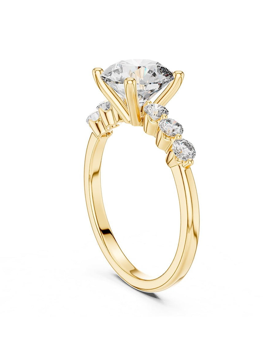 Anillo de compromiso - piedras laterales - AMORE151-RD-LG