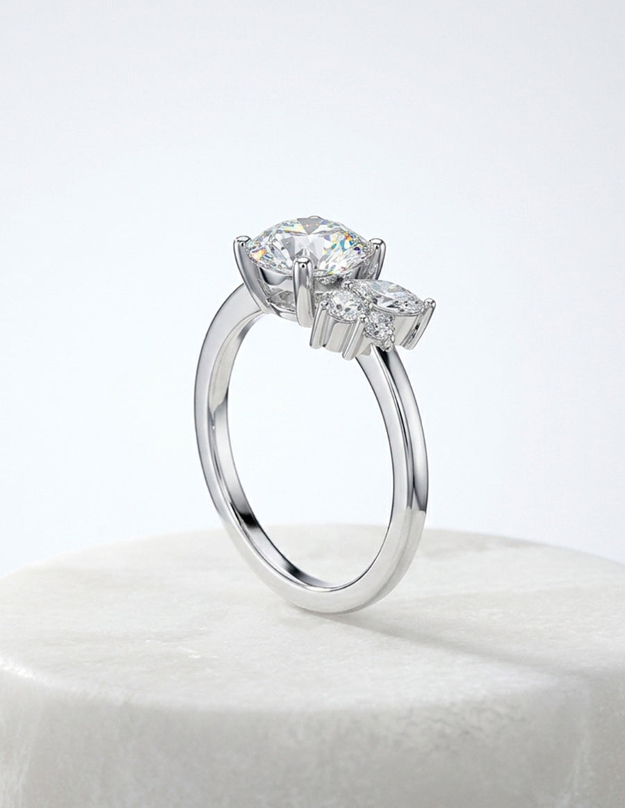 Montura para personalizar - piedras Laterales - AMORE152-RD