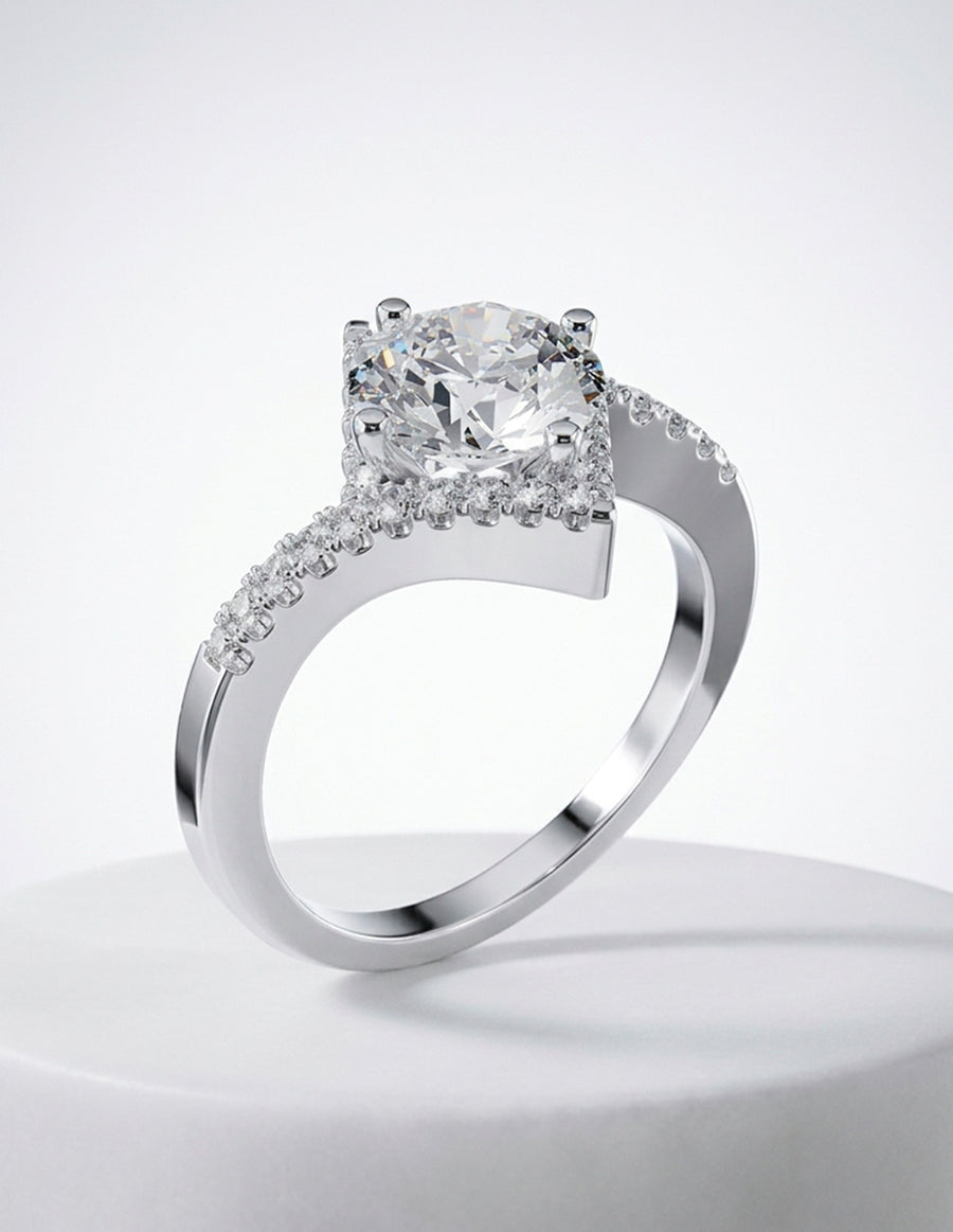Montura para personalizar - piedras Laterales - AMORE154-RD