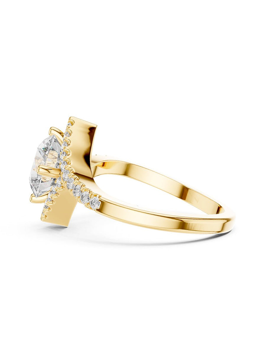 Anillo de compromiso - piedras laterales - AMORE154-RD-LG