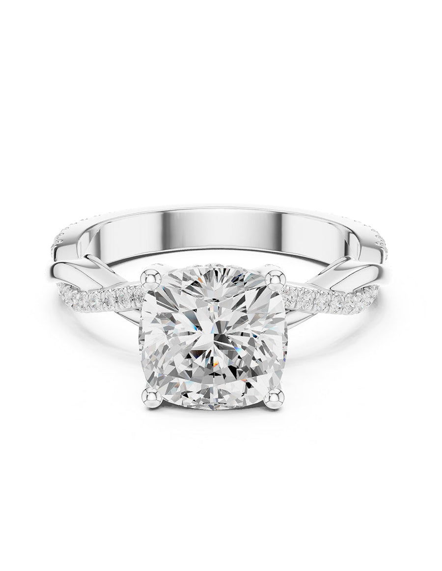 Montura para personalizar - piedras Laterales - AMORE157-CU