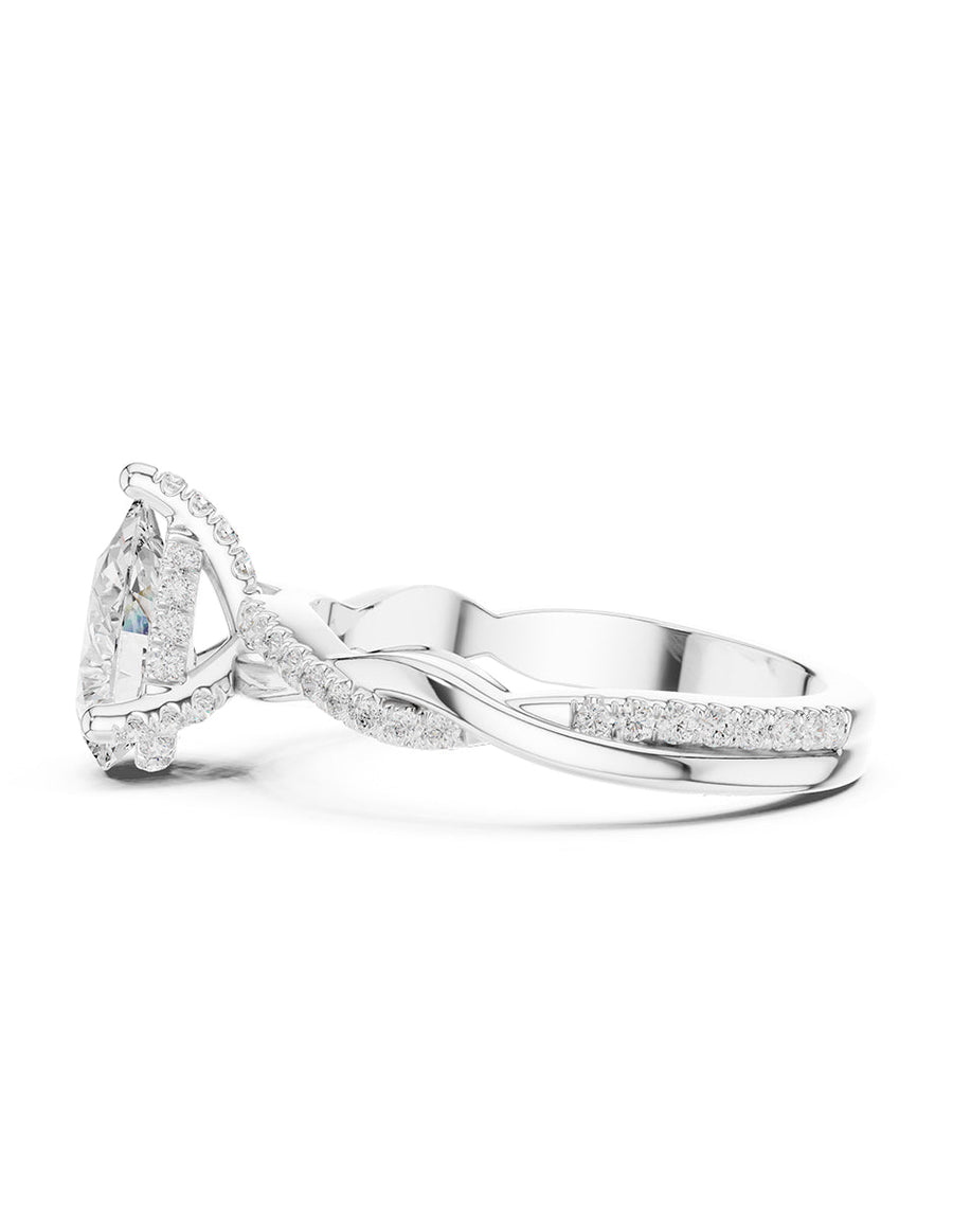 Anillo de compromiso - piedras laterales - AMORE157-PE-LG