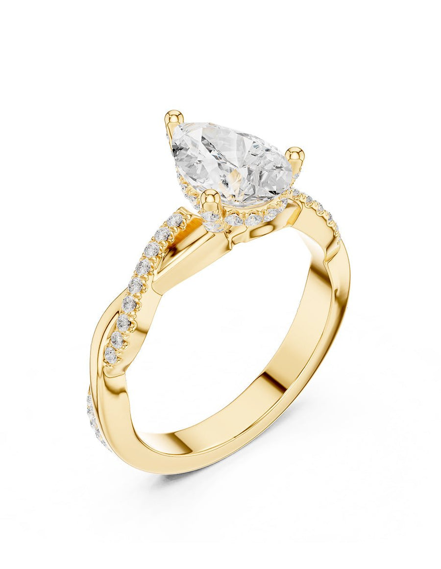 Anillo de compromiso - piedras laterales - AMORE157-PE-LG