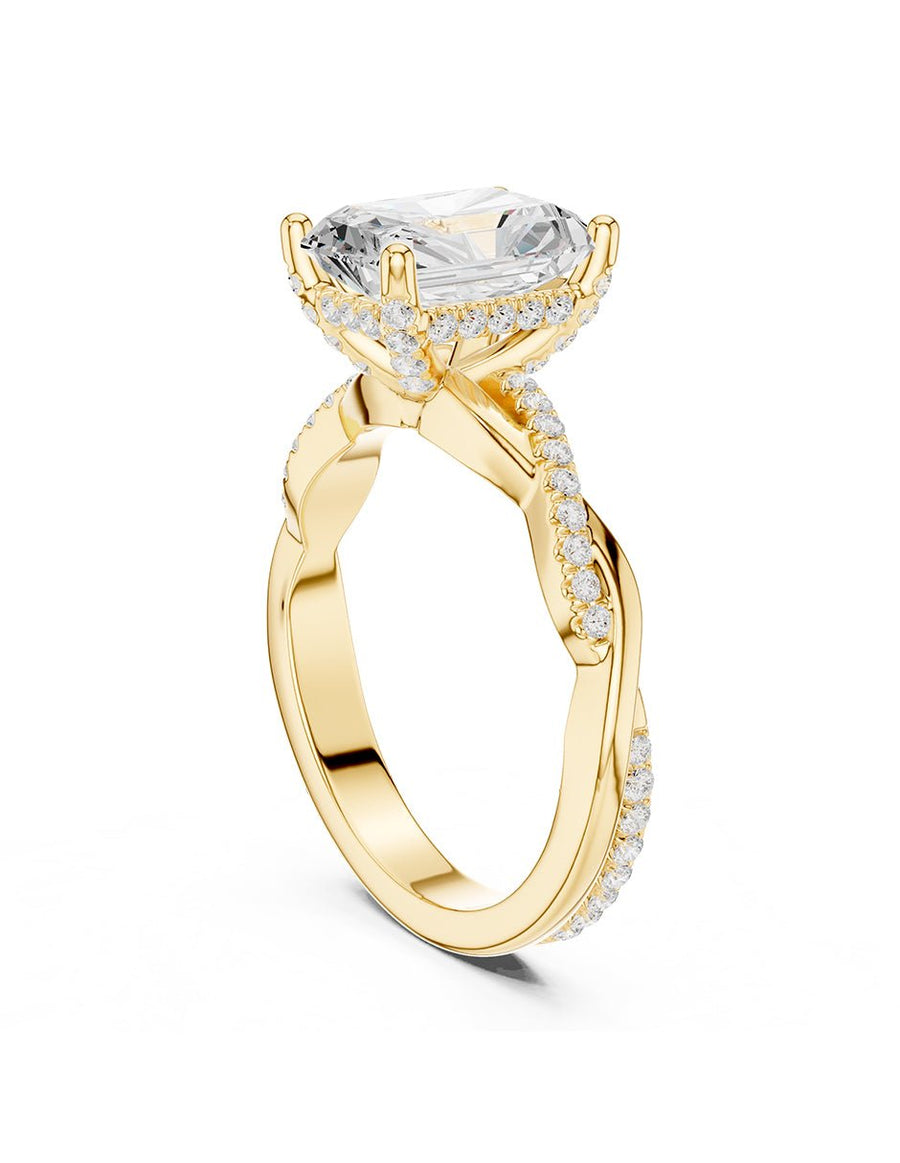 Anillo de compromiso - piedras laterales - AMORE157-RA-LG