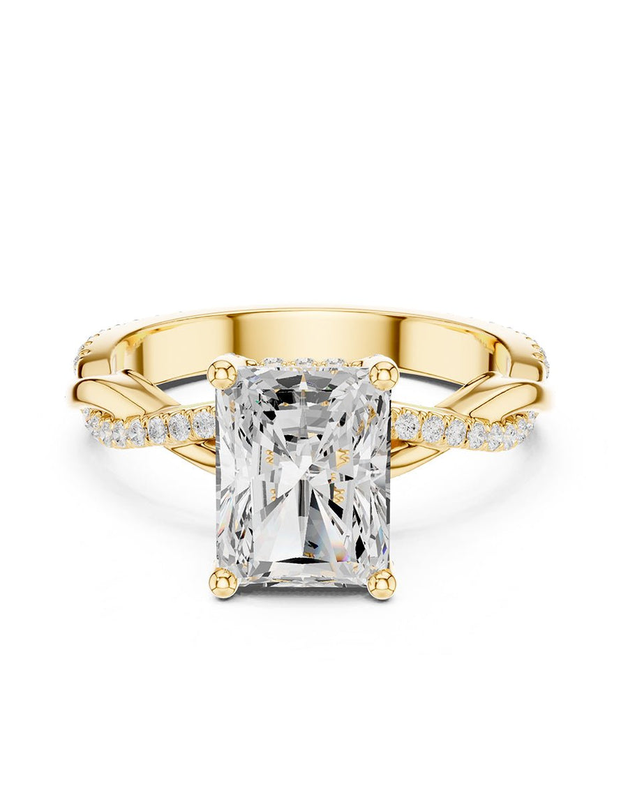 Anillo de compromiso - piedras laterales - AMORE157-RA-LG