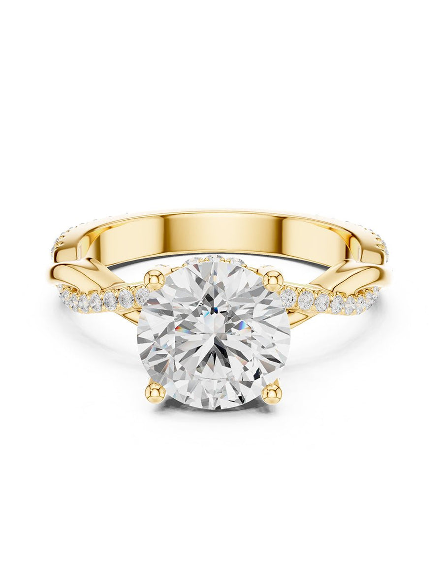 Anillo de compromiso - piedras laterales - AMORE157-RD-LG