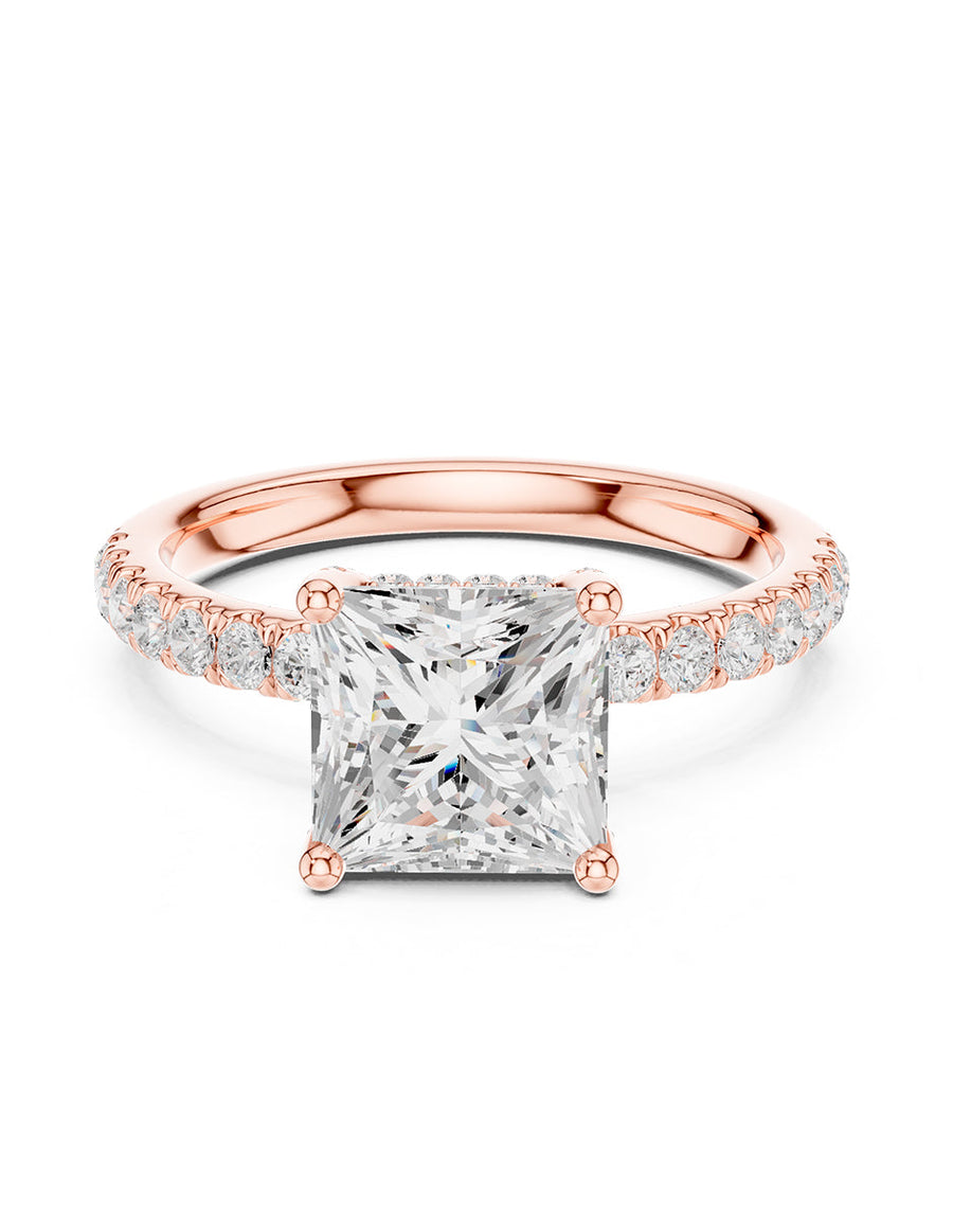 Montura para personalizar - piedras Laterales - AMORE158-PR