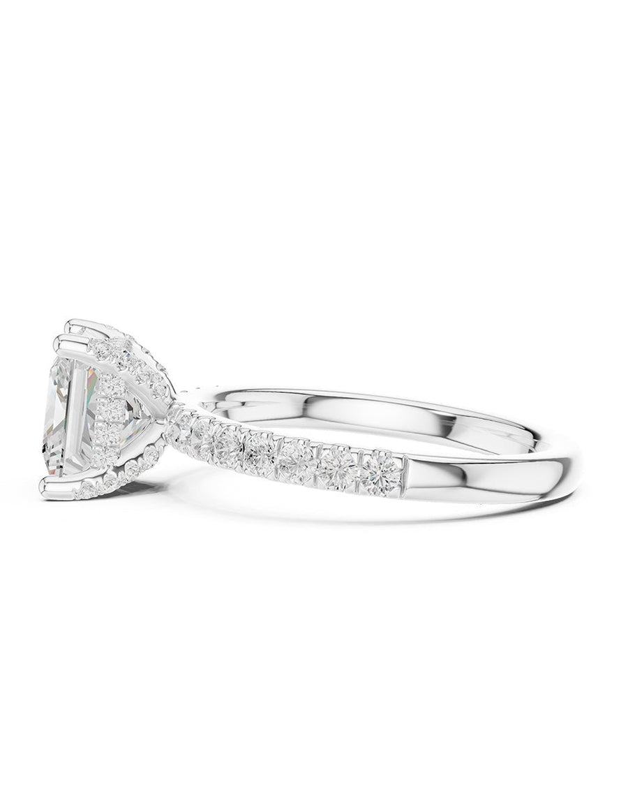 Anillo de compromiso - piedras laterales - AMORE158-PR-LG