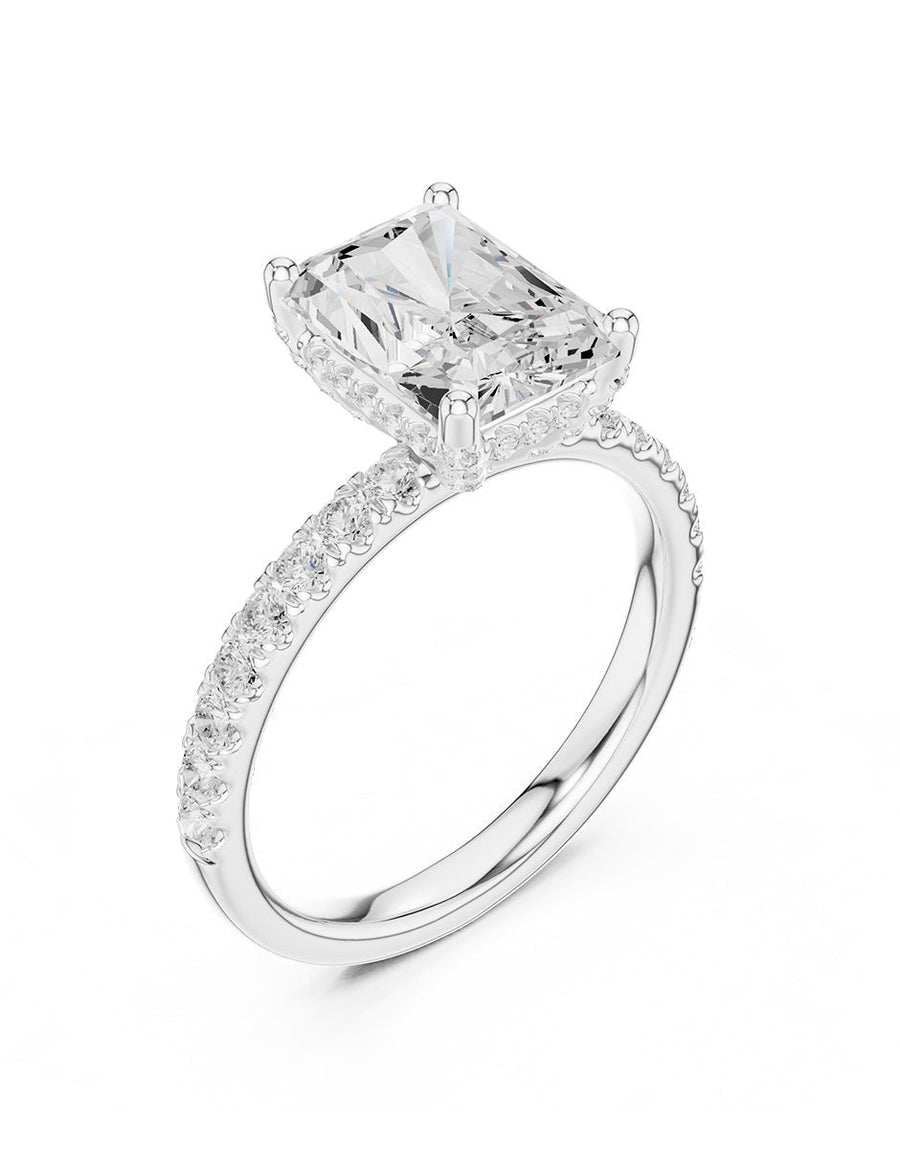 Anillo de compromiso - piedras laterales - AMORE158-RA-LG