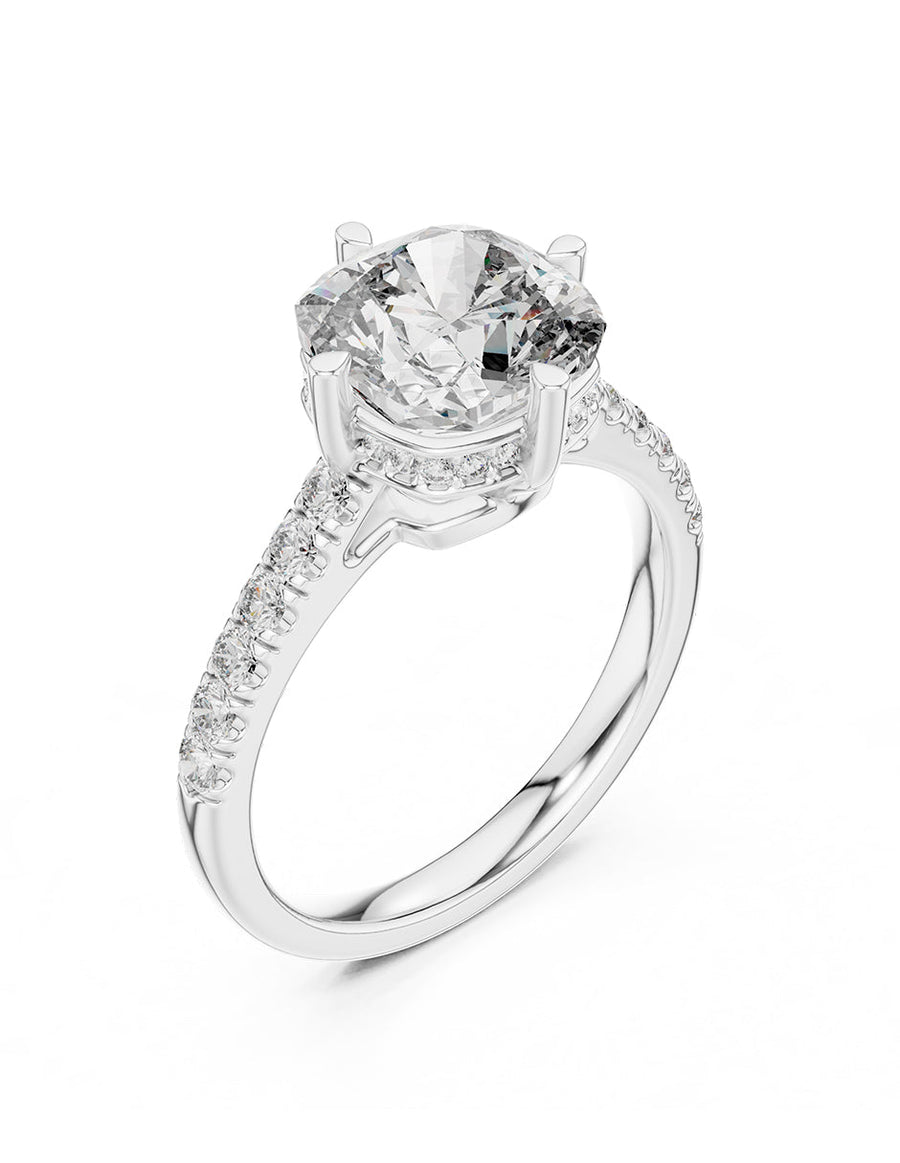 Montura para personalizar - piedras Laterales - AMORE159-CU