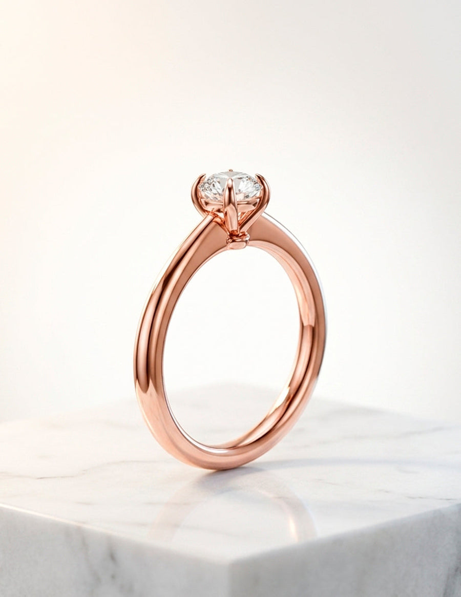 Anillo de Compromiso - solitario - AMORE16-RD-CZ