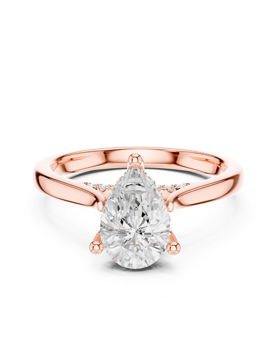 Anillo de compromiso - piedras laterales - AMORE160-PE-LG
