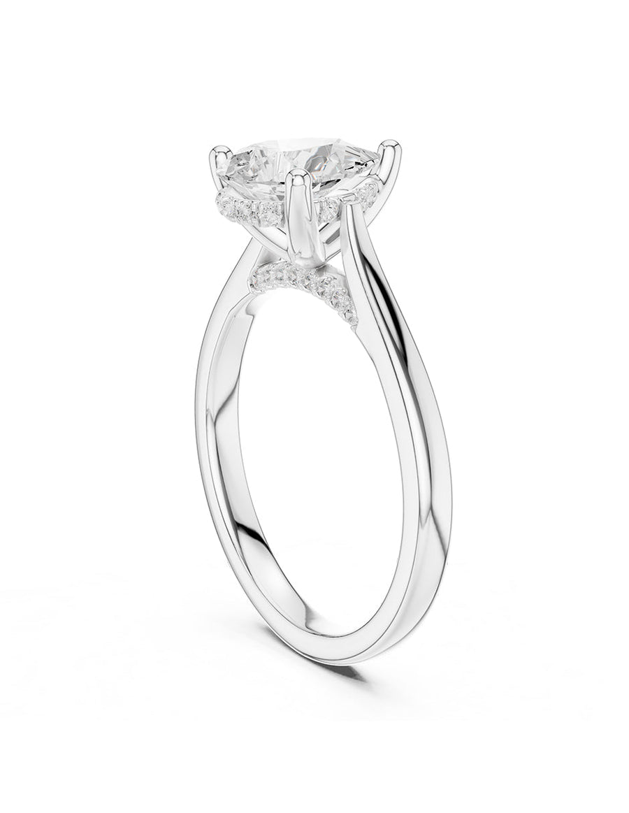 Anillo de compromiso - piedras laterales - AMORE160-PE-LG