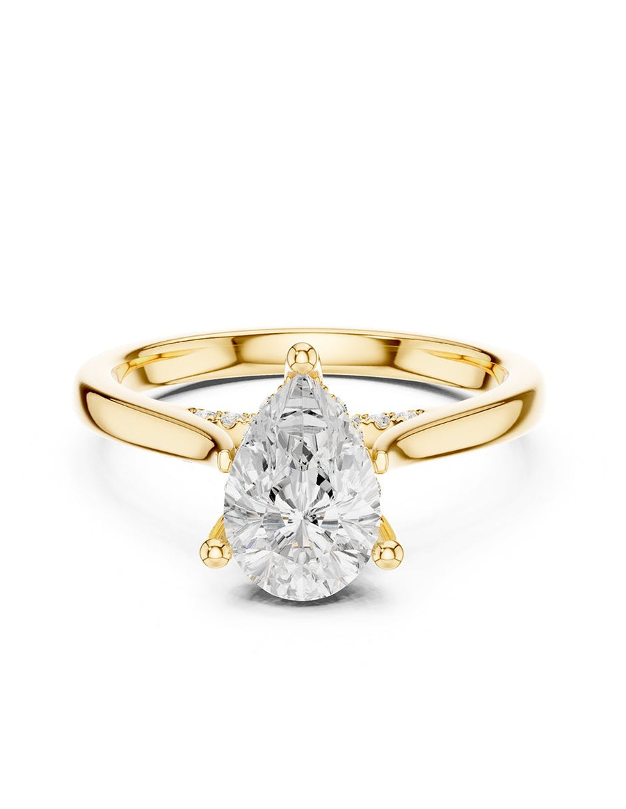 Anillo de compromiso - piedras laterales - AMORE160-PE-LG