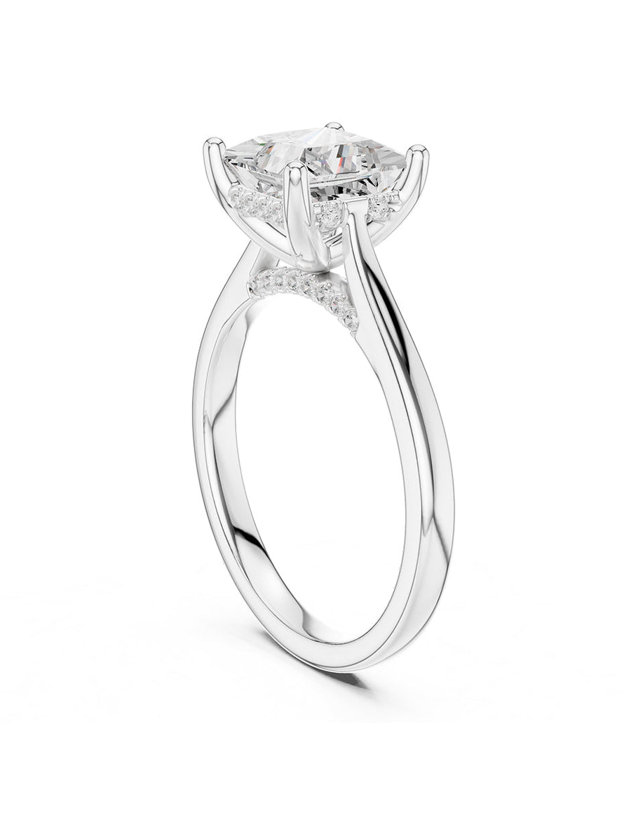 Anillo de compromiso - piedras laterales - AMORE160-PR-LG