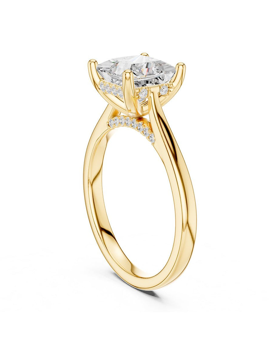Anillo de compromiso - piedras laterales - AMORE160-PR-LG