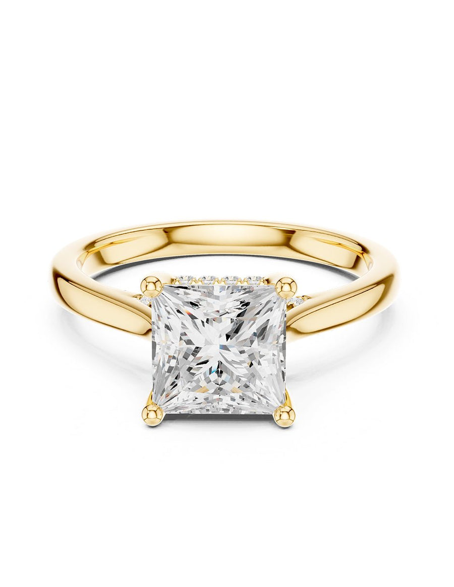 Anillo de compromiso - piedras laterales - AMORE160-PR-LG
