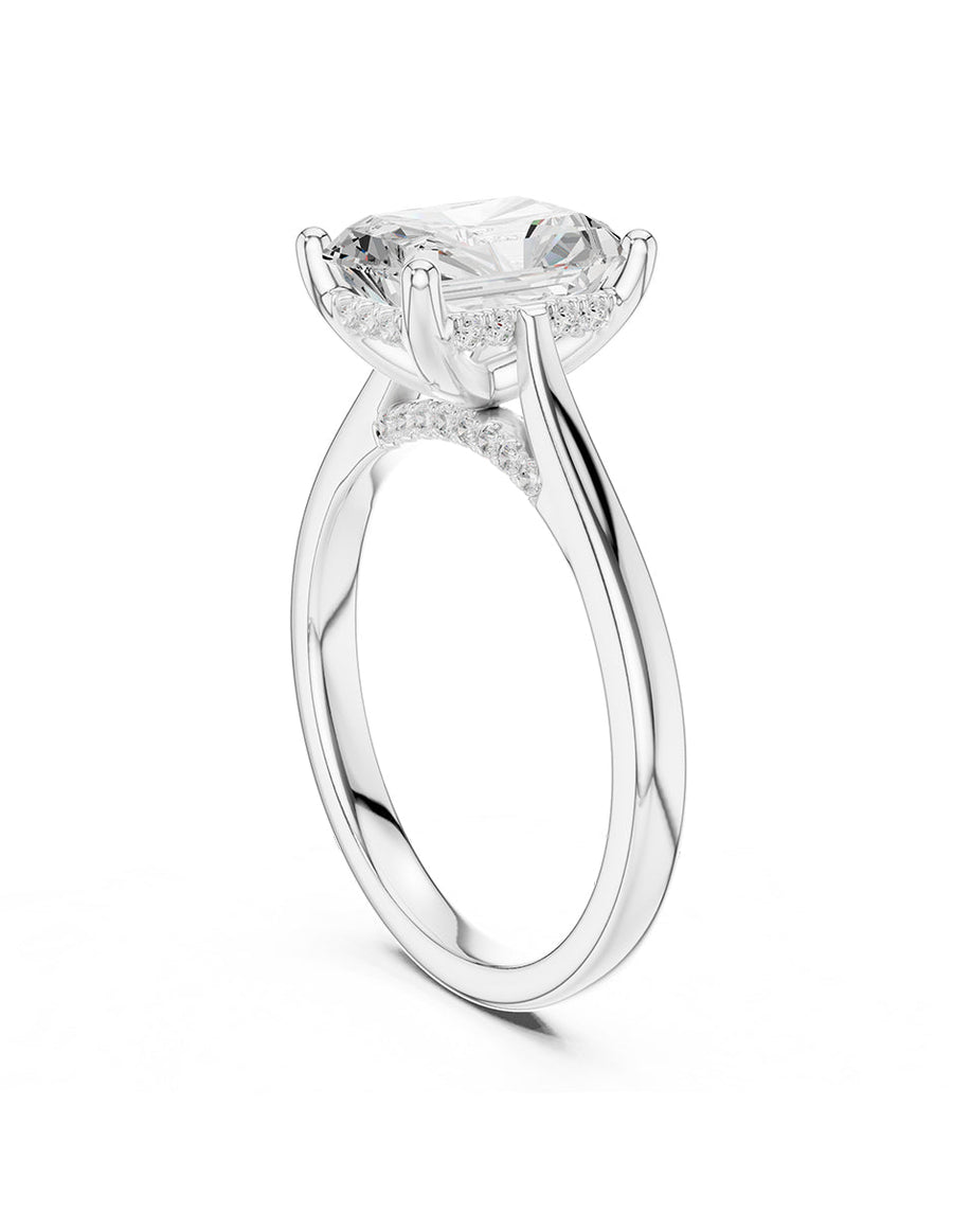 Anillo de compromiso - piedras laterales - AMORE160-RA-LG