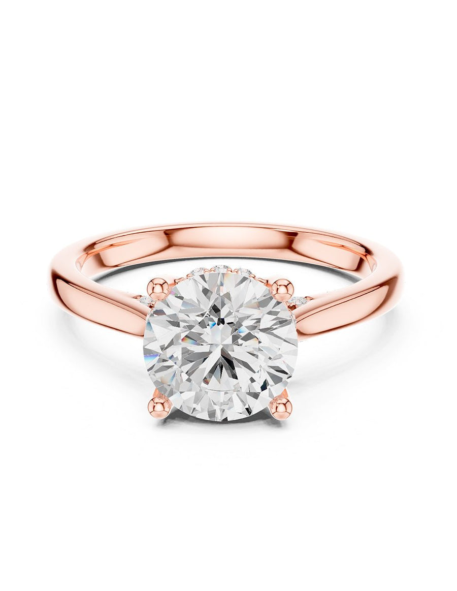 Anillo de compromiso - piedras laterales - AMORE160-RD-LG