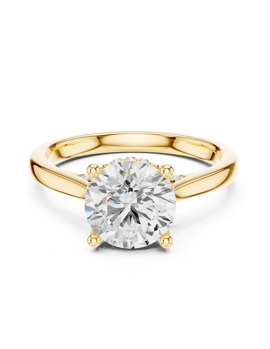 Anillo de compromiso - piedras laterales - AMORE160-RD-LG